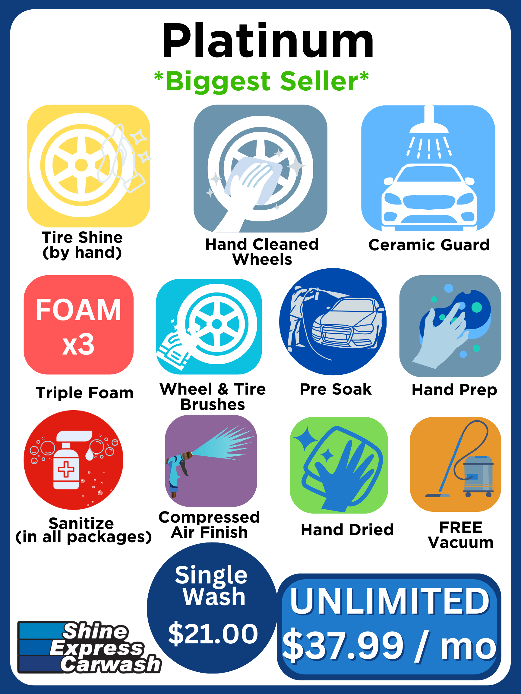 Single Washes Shine Express Car Wash Forth Worth, TX